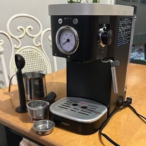 Black Espresso Machine